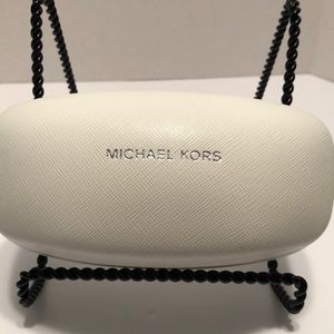 Michael Kors white hard shell sunglasses case